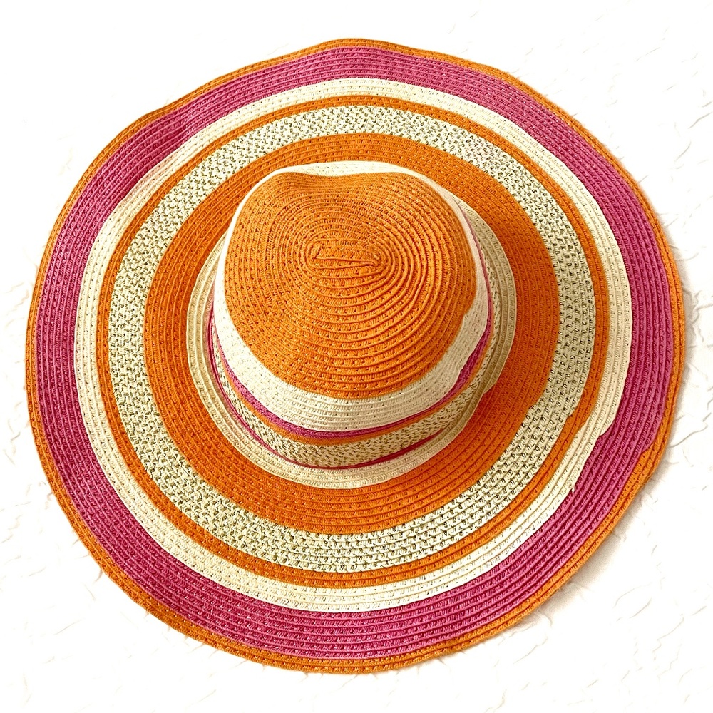 Colorful Striped Straw Sun Hat